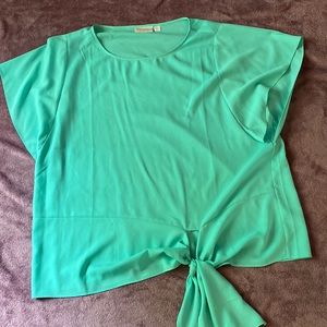 Blouse by Kim Gravel. Size XL Aqua green color.
